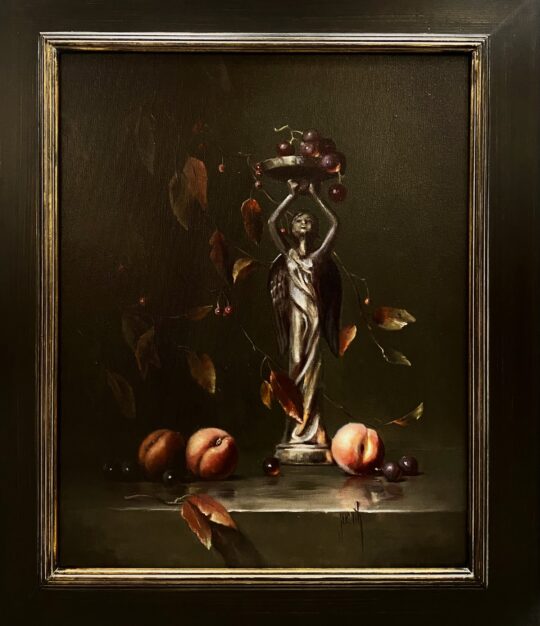 "Figure, Grapes & Peaches" <br /> Oil, 16x20
