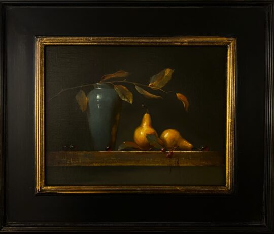 "Green Vase & Pears" <br /> Oil, 11x14