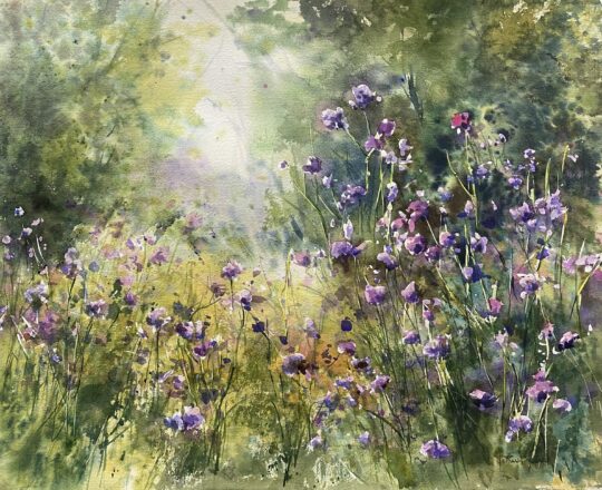 "Peaceful Valley" <br /> Watercolor, 30x36