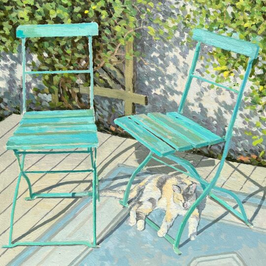 "Back Porch Cat" <br /> Oil, 12x12