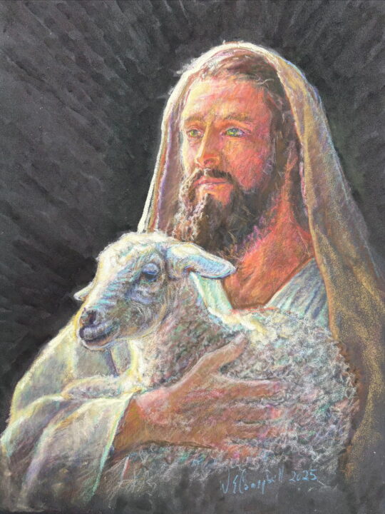 "Light of the Shepherd" <br /> Pastel, 12.5 x 9.5