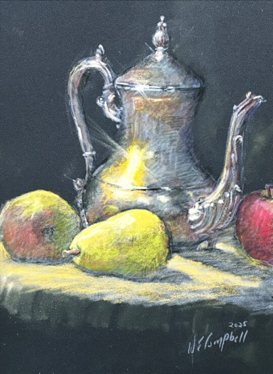 "Silver Reflection" <br /> Pastel, 12.5 x 9.5