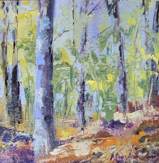 "In The Woods" <br /> Oil, 6x6