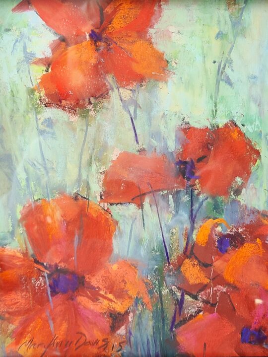 "Poppies" <br /> Pastel, 8x10