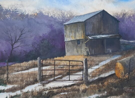 "That Gate Don't Lock" <br /> Watercolor, 11x15