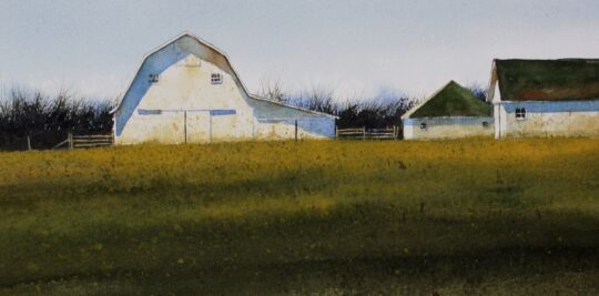 "Cider Barn" <br /> Watercolor, 6x12
