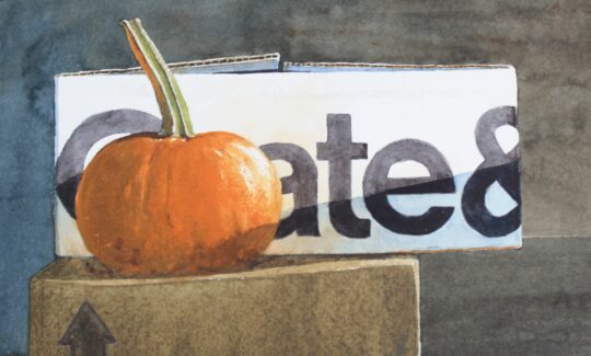 "Crate Pumpkin" <br /> Watercolor, 6x10
