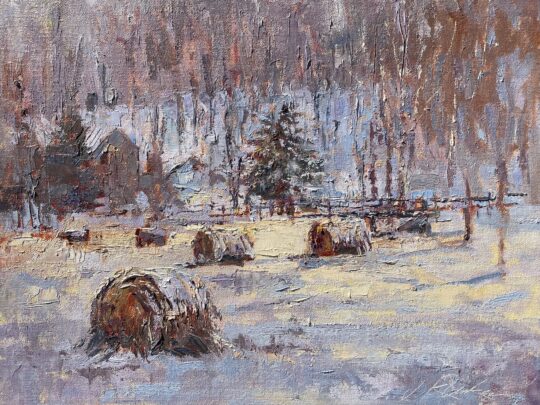 "A Winter Landscape" <br /> Oil, 12x16