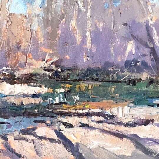 "Late Winter on the Wea" <br /> Oil, 6x6
