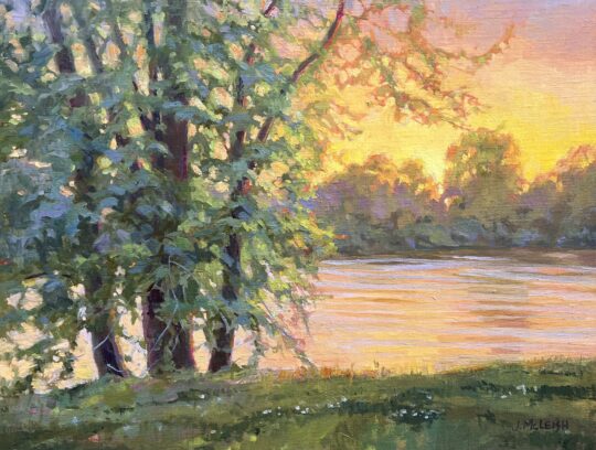 "Nine O'Clock, June 23" <br /> Oil, 16x20