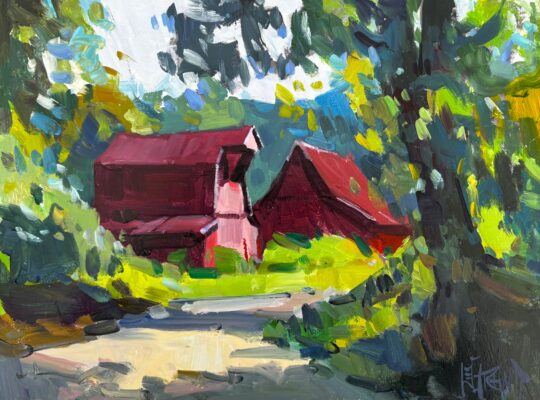 "Red Barn Red Barn" <br /> Oil, 12x16