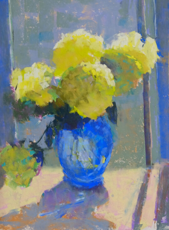 "Yellow Hydrangeas" <br /> Pastel, 16x12