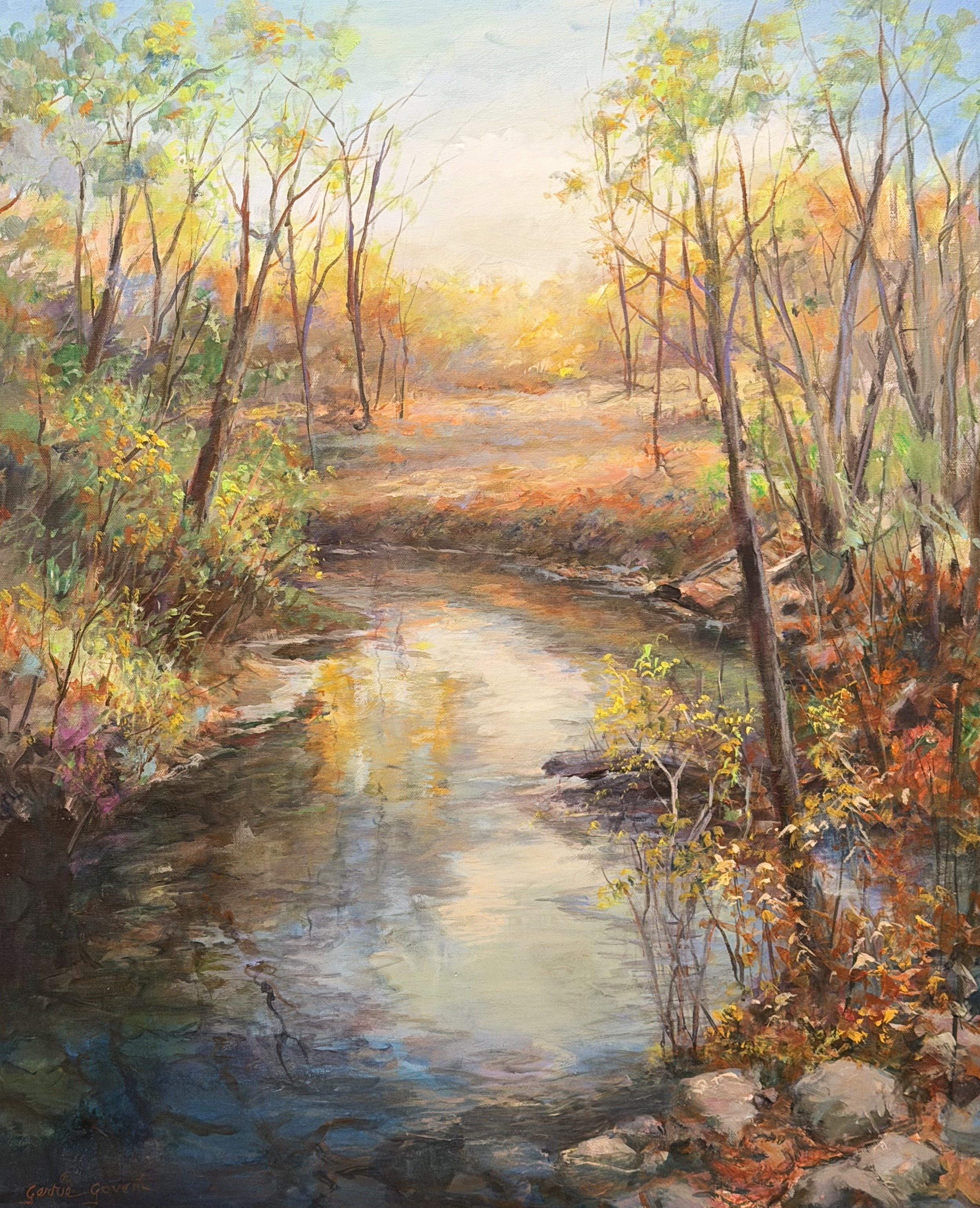 "Wandering Creek" <br /> Acrylic, 24x30