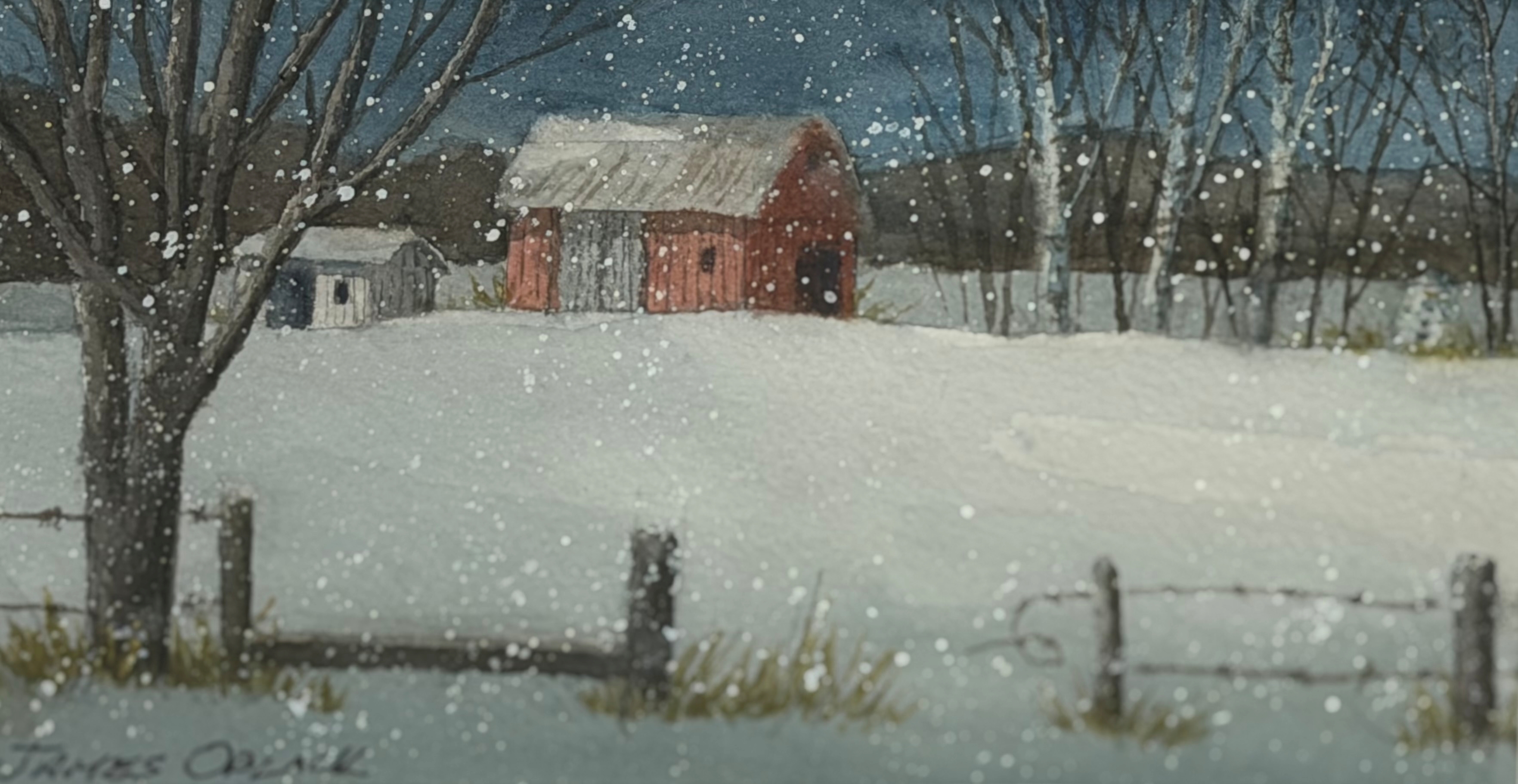 "Snow Day" <br /> Watercolor, 8x12