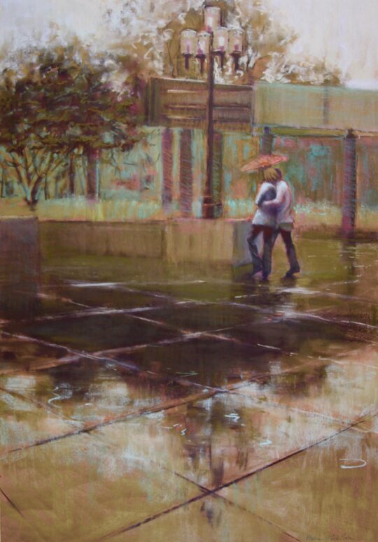 "Rainy Day at the IMA" <br /> Pastel, 38x29