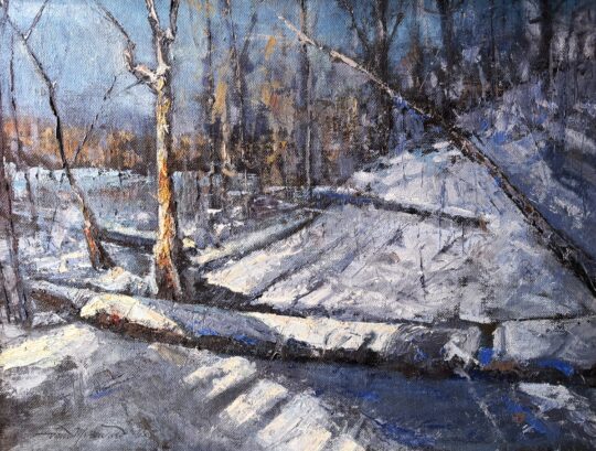 "Quiet Winter Day" <br /> Oil, 12x16