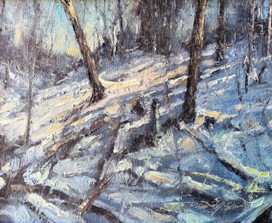 "Winter Hillside 2" <br /> Oil, 8x10