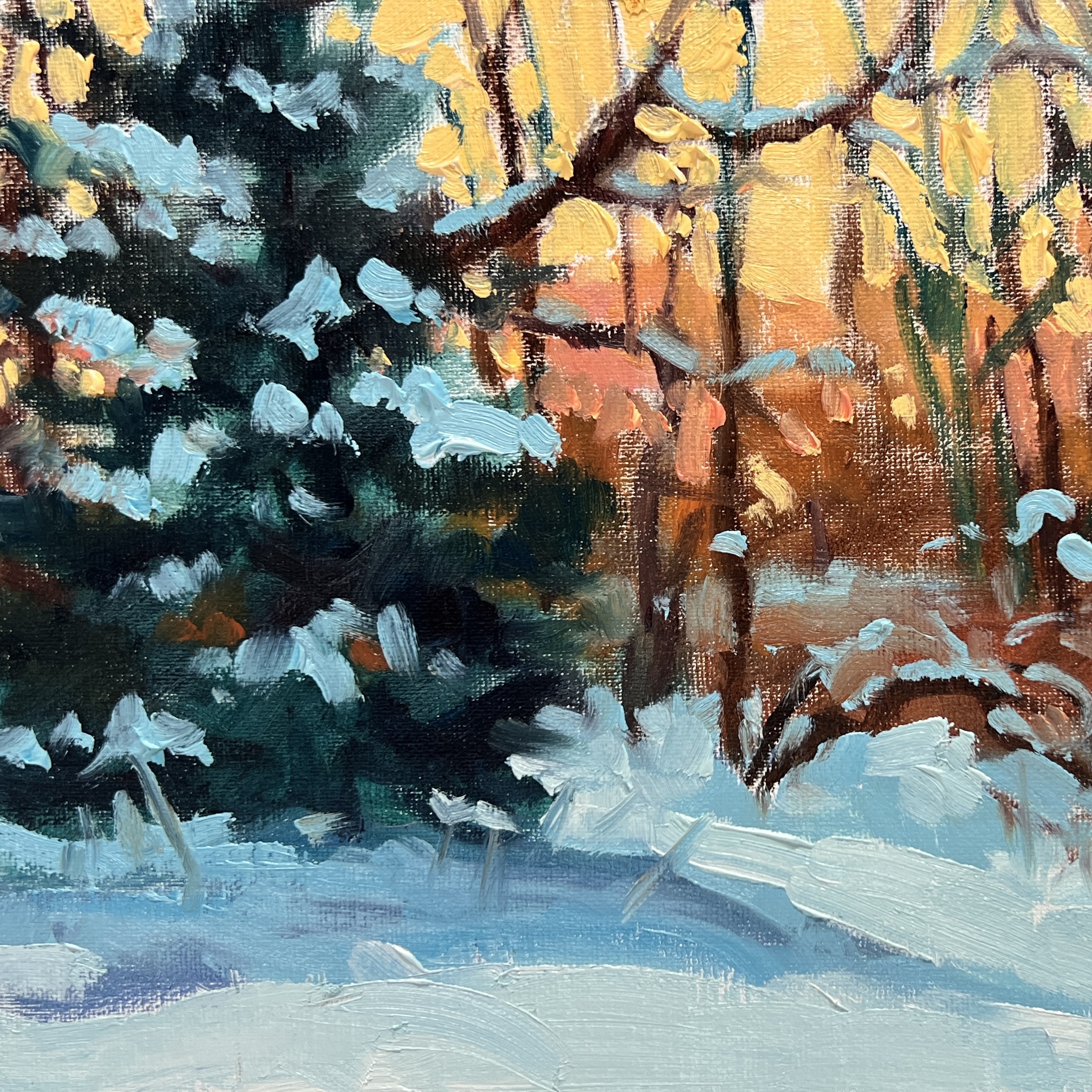 "Winter at Dusk" <br /> Oil, 6x6
