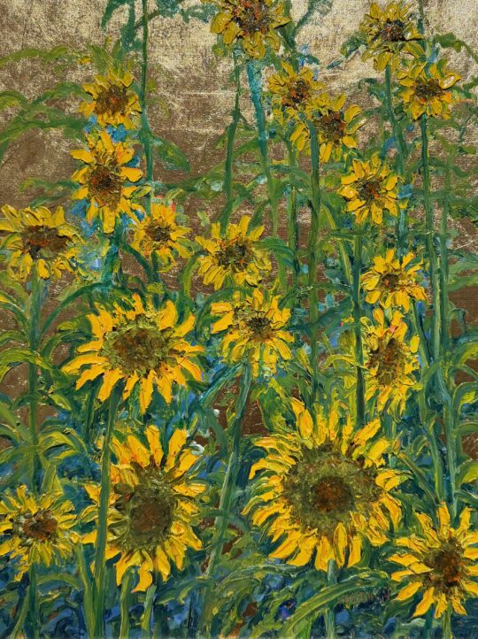 "Sunny Daze" <br /> Oil & Gold Leaf, 18x24
