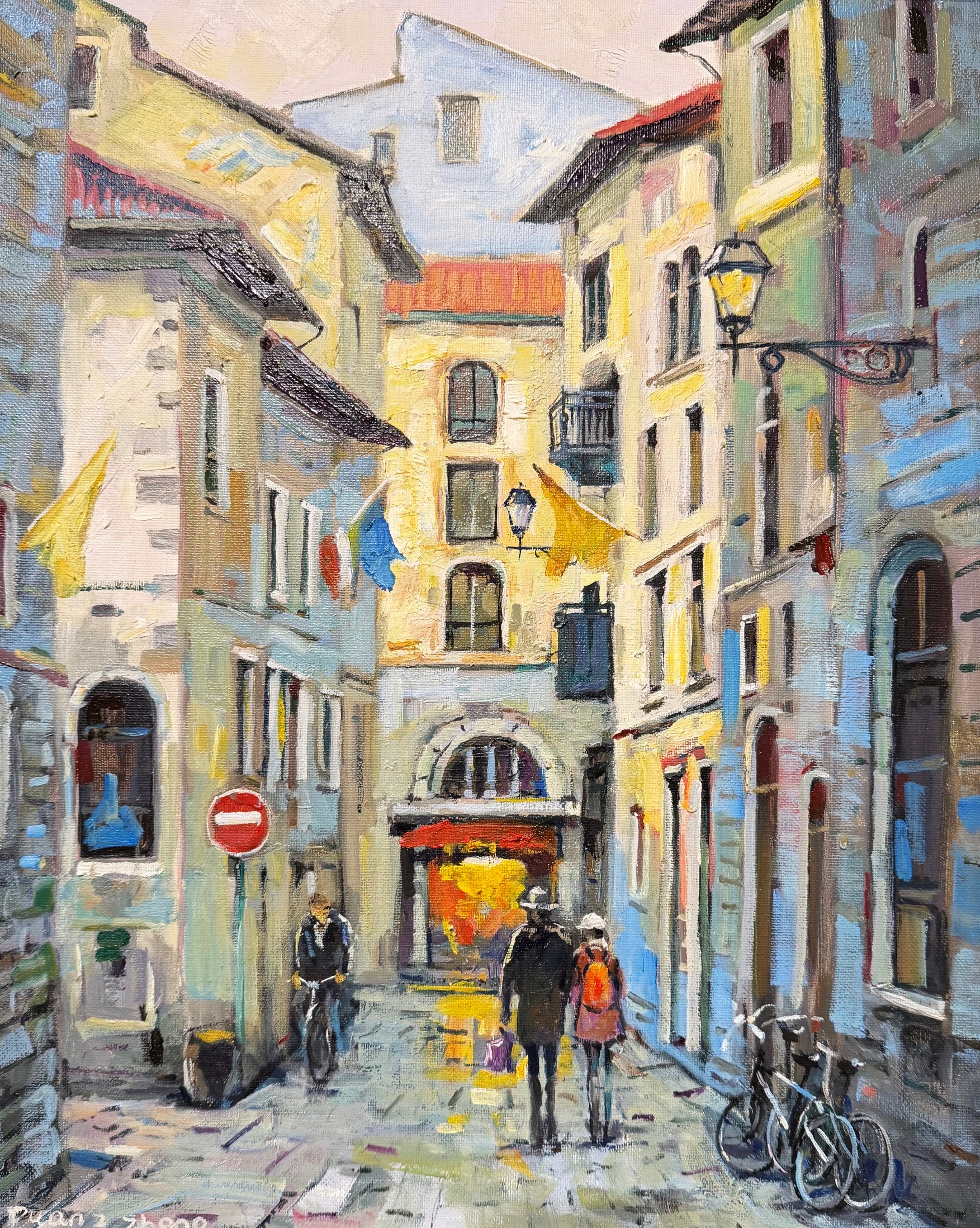 "Venice Italy Small Street"<br /> Oil, 16x20<br /> No. 22