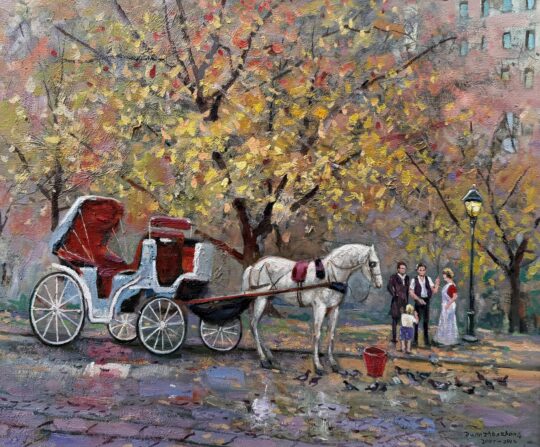 "Central Park Carriage"<br /> Oil, 18x24<br /> No. 77