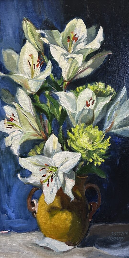 Lilies In a Tuscan Vase