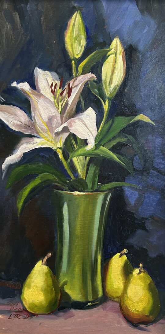 Lily in a Green Vase